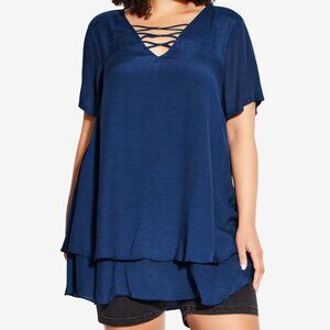 Plus Size Marion Caged Tunic Top-NWT-Size 22-24